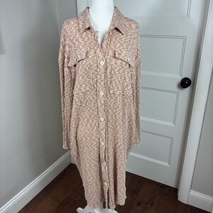 Sage‎ the Label Beachy Ribbed Longline Cardigan Size M/L